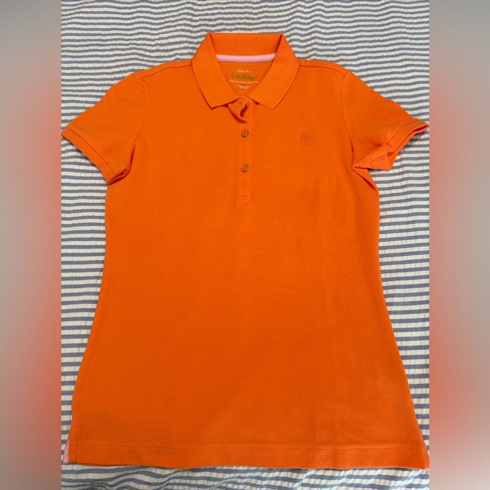 Lilly Pulitzer women’s orange polo shirt size xsmall